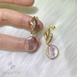 Multi-color Baroque Pearl Earring Ear Drop Hook Natural Jewelry Women