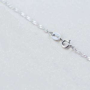 Multi-color Women's Chain Necklaces 925 Sterling Silver Chains Jewelry