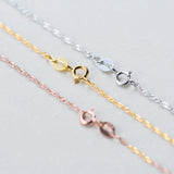 Multi-color Women's Chain Necklaces 925 Sterling Silver Chains Jewelry