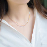 Multi-color Women's Chain Necklaces 925 Sterling Silver Chains Jewelry