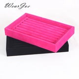 Multi-color Top Jewelry Storage Velvet Tray Ring Earring Display Rack