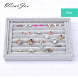 Multi-color Top Jewelry Storage Velvet Tray Ring Earring Display Rack