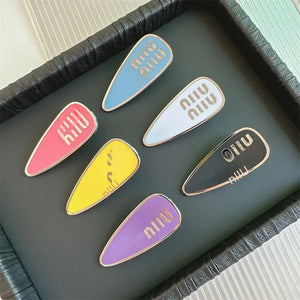 Colorful Ammonia Hair Clip with Pure Letter Print