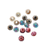Vintage Foil Glass Beads for DIY Jewelry Making - 4pcs
