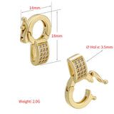 Micro Pave CZ Clasp Hooks for Pendant Necklace Charm Bracelet DIY