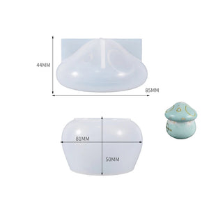 Multi-Function Mushroom Storage Boxes Display Epoxy Resin Molds