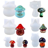 Multi-Function Mushroom Storage Boxes Display Epoxy Resin Molds