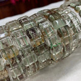 Green-phantom Quartz Stone Beads Bracelet Natural Gemstone Jewelry Bangle