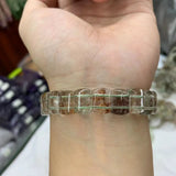 Green-phantom Quartz Stone Beads Bracelet Natural Gemstone Jewelry Bangle