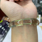 Green-phantom Quartz Stone Beads Bracelet Natural Gemstone Bangle