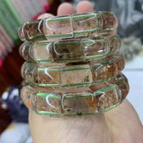 Green-phantom Quartz Stone Beads Bracelet Natural Gemstone Bangle