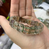 Crystal Green-phantom Quartz Stone Beads Bracelet Natural Gemstone Jewelry