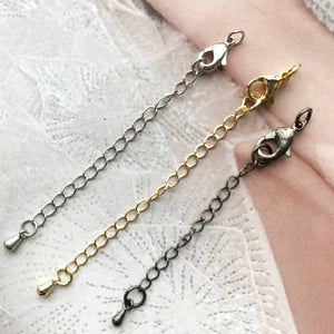 Small Lobster Jump Rings - Assorted Colors with Extention Chain