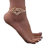 Diamond Beach Love Anklet Hollowed Out