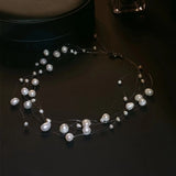 Layered Pearl Necklace for Women DIY Jewelry