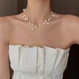 Layered Pearl Necklace for Women DIY Jewelry