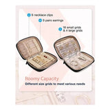 Pink Jewelry Travel Organizer Box with Zipper Pouch