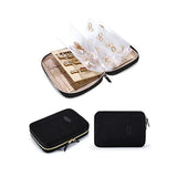 Pink Jewelry Travel Organizer Box with Zipper Pouch