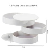 Multi-Layer Rotating Storage Lint Box for Jewelry and Cosmetics