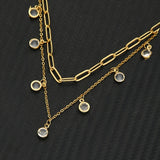 Stainless Steel Tassel Anklet Crystal Foot Jewelry