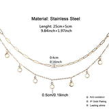 Stainless Steel Tassel Anklet Crystal Foot Jewelry