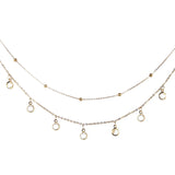 Stainless Steel Tassel Anklet Crystal Foot Jewelry