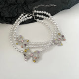 Multi-layered Pearl Choker Necklace for Women