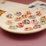 Multi-material Shells & Love Resin Half Pill DIY Japanese UV Earrings Patch