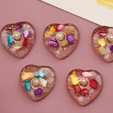 Multi-material Shells & Love Resin Half Pill DIY Japanese UV Earrings Patch