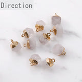 Square Jade Pendant DIY Earring Necklace Bracelet Material