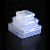 Clear Plastic Jewelry Storage Case Container, Multi-size Boxes Square