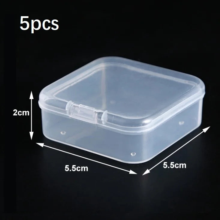 Clear Plastic Jewelry Storage Case Container, Multi-size Boxes Square