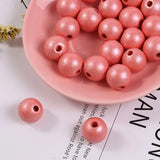 Colorful Lacquered Wooden Beads DIY Jewelry Bracelet Accessories