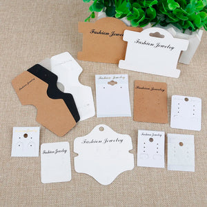 100pcs Earring Card Multi-size PVC Jewelry Display Tags
