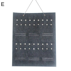 Multi-slot Jewelry Sunglasses Organizer Hanging Earrings Necklace Storage Bag
