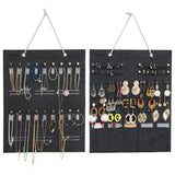 Multi-slot Jewelry Sunglasses Organizer Hanging Earrings Necklace Storage Bag