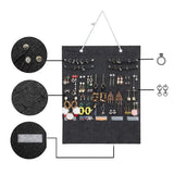Multi-slot Jewelry Sunglasses Organizer Hanging Earrings Necklace Storage Bag