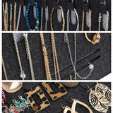 Multi-slot Jewelry Sunglasses Organizer Hanging Earrings Necklace Storage Bag