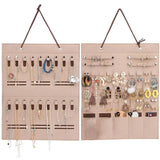 Multi-slot Jewelry Sunglasses Organizer Hanging Earrings Necklace Storage Bag