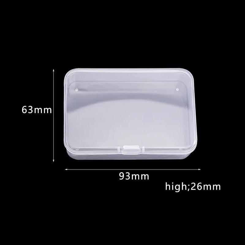 Transparent Plastic Nail Box Multi-spec Nail Accessories Sub-package Storage Box