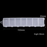 Transparent Plastic Nail Box Multi-spec Nail Accessories Sub-package Storage Box