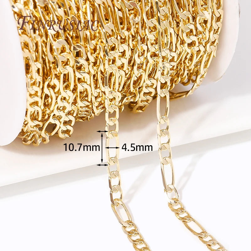 14K Plated Metal Chain Roll for DIY Necklace Cable Chain