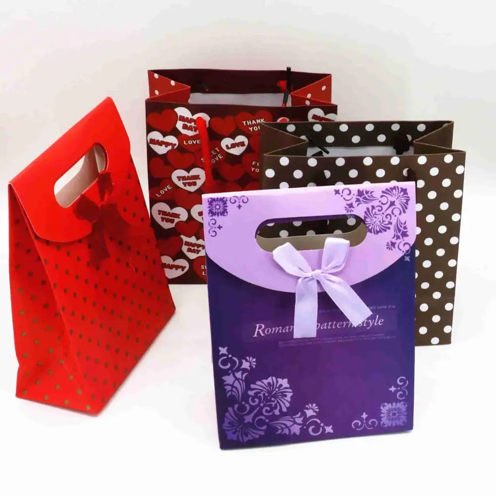 Multicolor Love Heart Candy Boxes Ribbon Decoration
