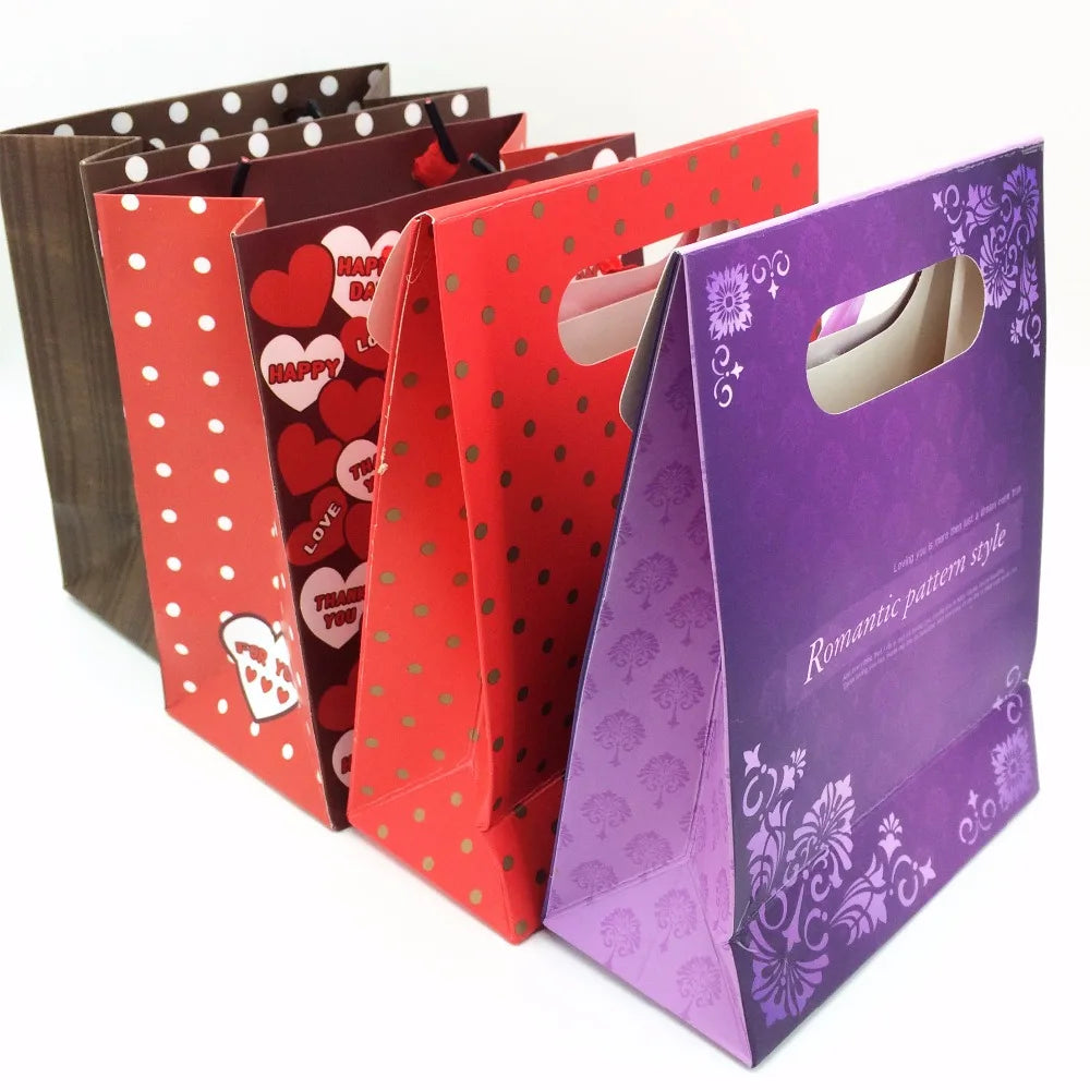 Multicolor Love Heart Candy Boxes Ribbon Decoration