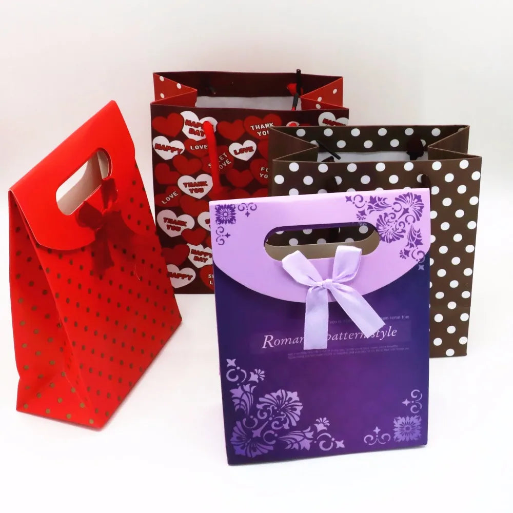 Multicolor Love Heart Candy Boxes Ribbon Decoration