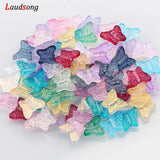 Multicolor AB Czech Glass Beads Lampwork Spacer Butterfly Beads