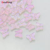 Multicolor AB Czech Glass Beads Lampwork Spacer Butterfly Beads