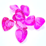 155pcs Acrylic Crystal Love Heart Necklace Pendants Multicolor Charms