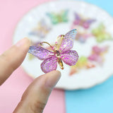 60pcs Multicolor Butterfly Resin Cabochons for DIY Jewelry Findings