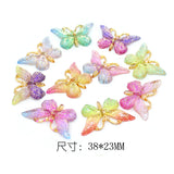 60pcs Multicolor Butterfly Resin Cabochons for DIY Jewelry Findings